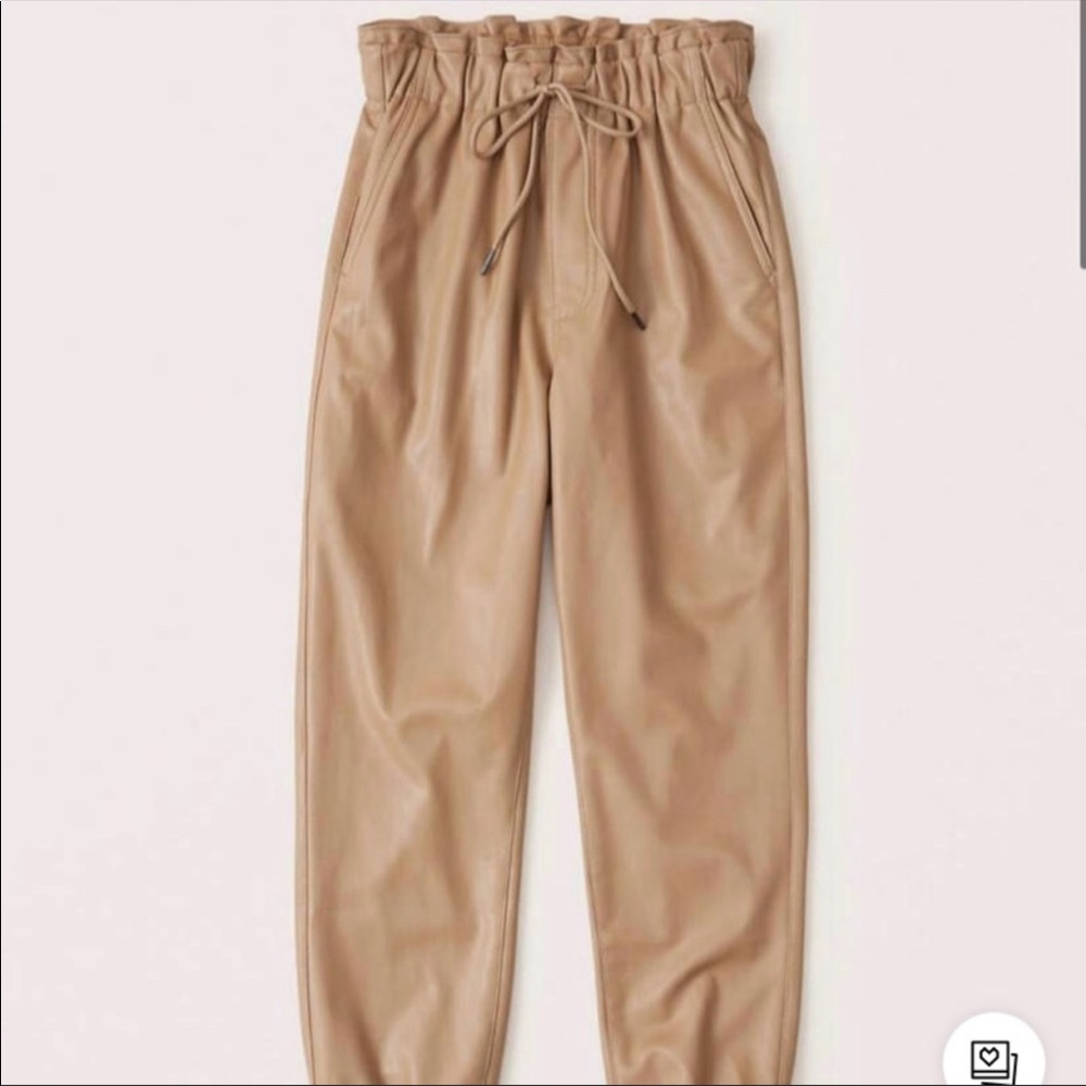 Abercrombie Faux Leather Joggers NWT